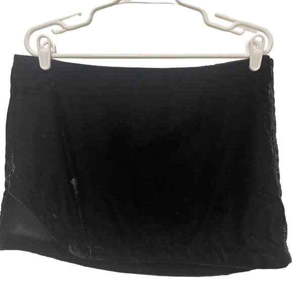 Free People Women's Black Velvet Mini Skirt Size 12 Short - Picture 5 of 7